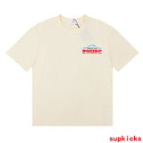 Side profile of Rhude luxury clothing with signature branding