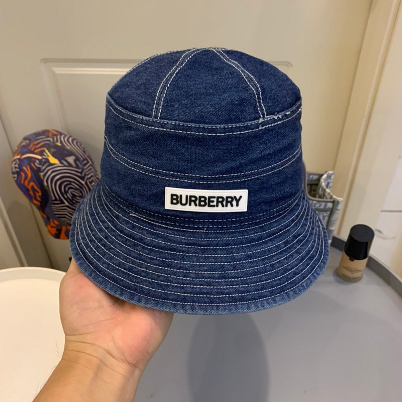Angled view of Burberry unisex cap