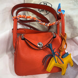Side view of modern structured handbag