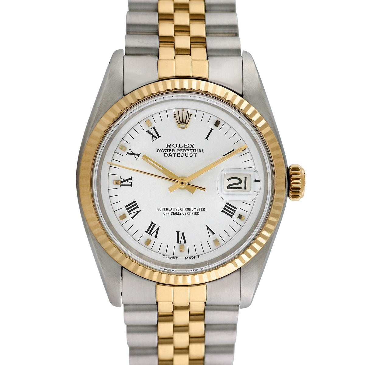 Side view of Rolex men's watch