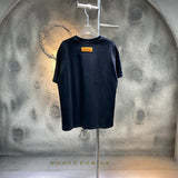 Side profile of Louis Vuitton cotton t-shirt with runway-inspired design