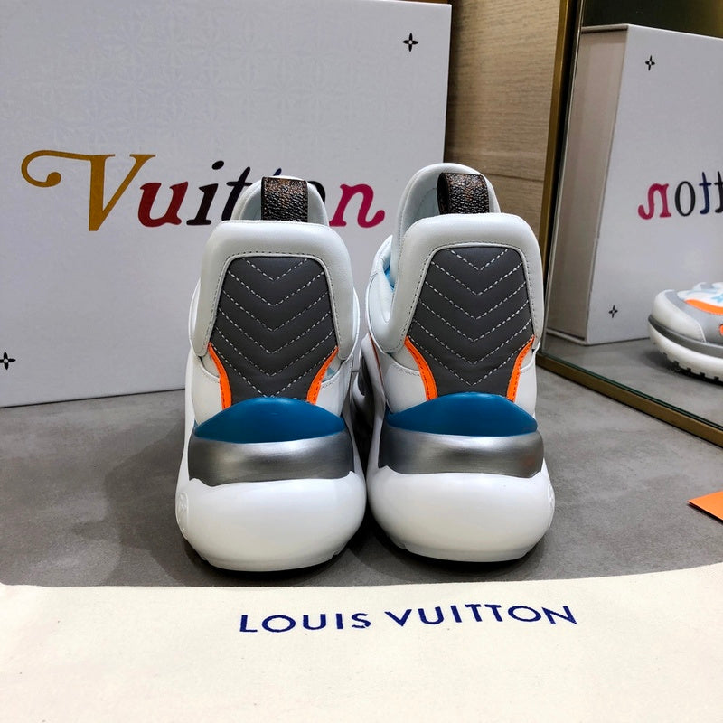 Louis Vuitton Grey Slip-On Sneakers - Toe Detail View