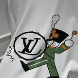Flat lay presentation of Louis Vuitton cotton t-shirt with relaxed-fit cut