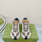 Gucci neutral cream luxury sneakers view 10 minimalist modern build