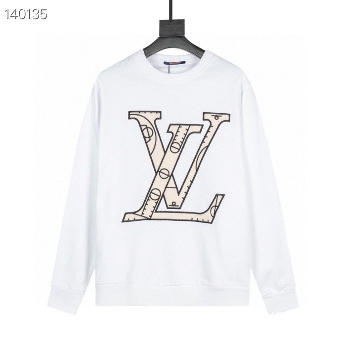 Side profile of Louis Vuitton luxury clothing with label-forward styling