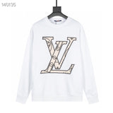 Side profile of Louis Vuitton luxury clothing with label-forward styling
