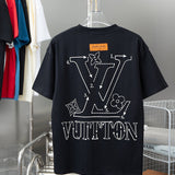 Side profile of Louis Vuitton cotton t-shirt with relaxed-fit cut