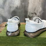 Gucci sneakers detailed view showing premium designer craftsmanship