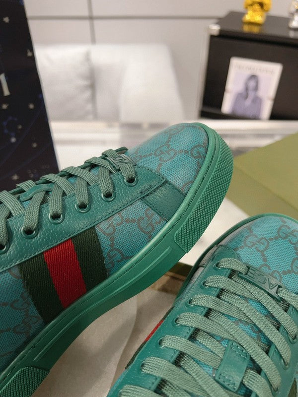 Gucci sneakers detailed view showing premium designer craftsmanship