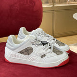 Gucci Luxury sneakers in tonal black padded collar comfort front view