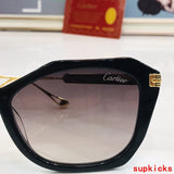 Close-up detail view of Cartier unisex sunglasses