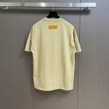 Side profile of Louis Vuitton cotton t-shirt with label-forward styling