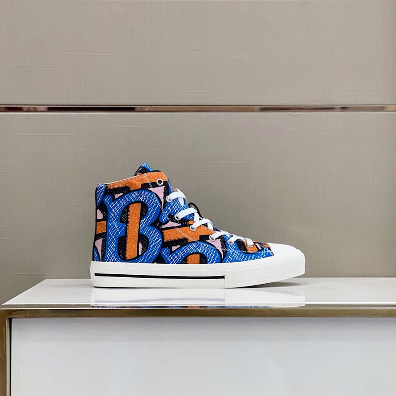 Burberry shoes Style 194 - front view, iconic logo design