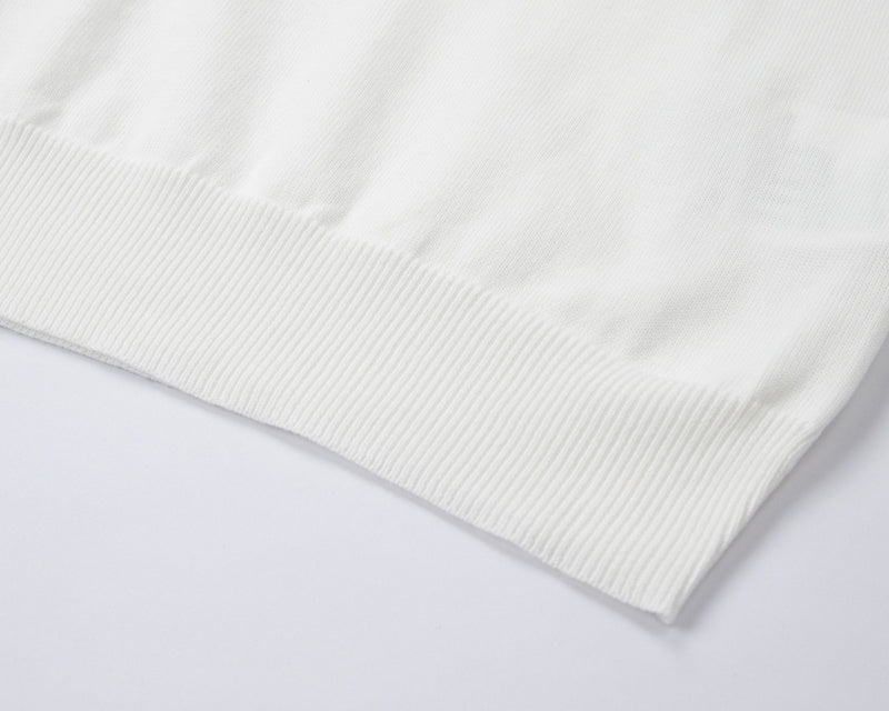 Side profile of Polo cotton polo shirt with signature branding
