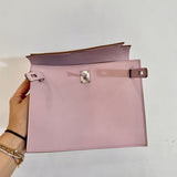  Polished structured bag carried on shoulder