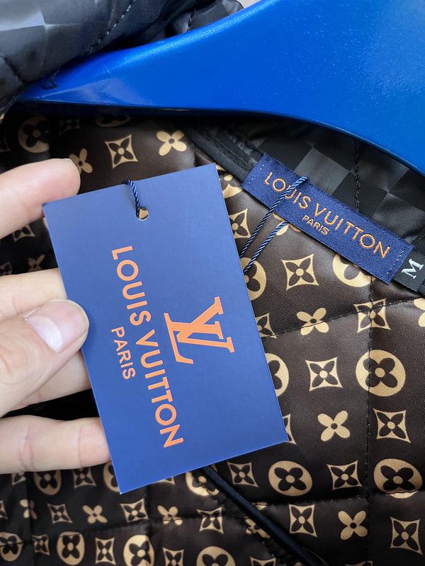 Back view of Louis Vuitton luxury clothing with streetwear-inspired cut