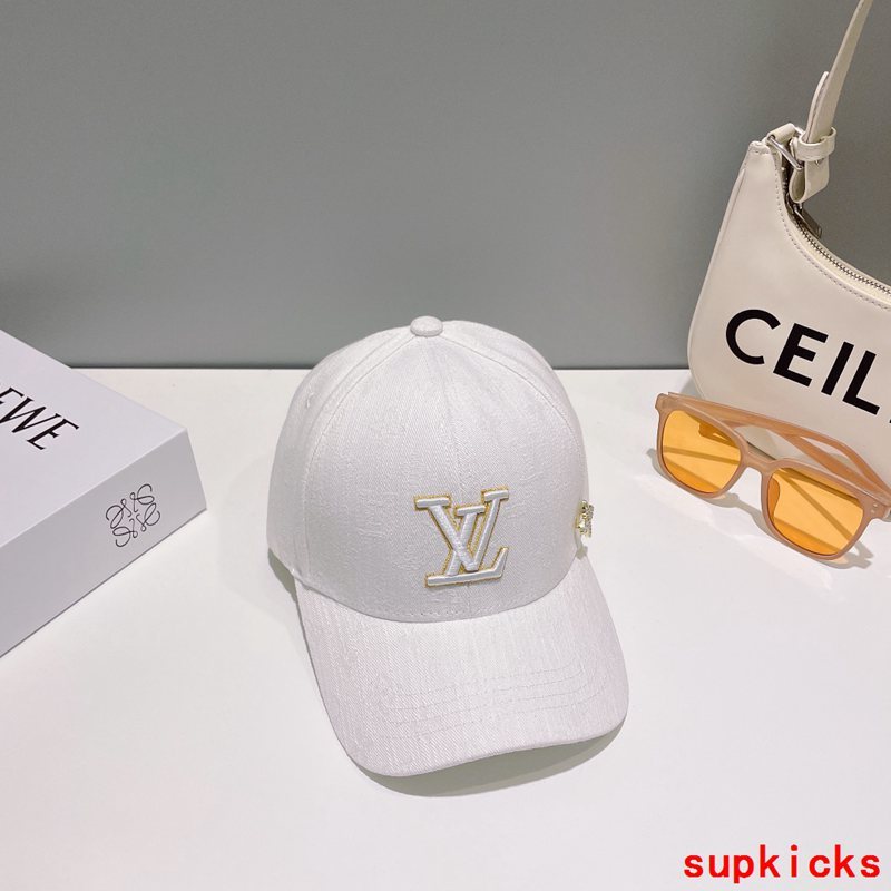 Close-up detail view of Louis Vuitton unisex cap