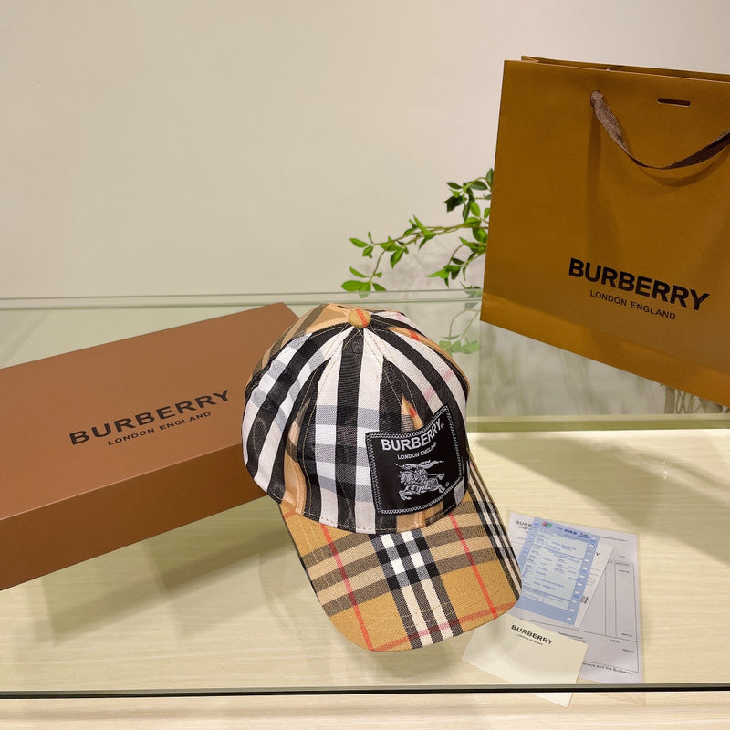 Side view of Burberry unisex cap