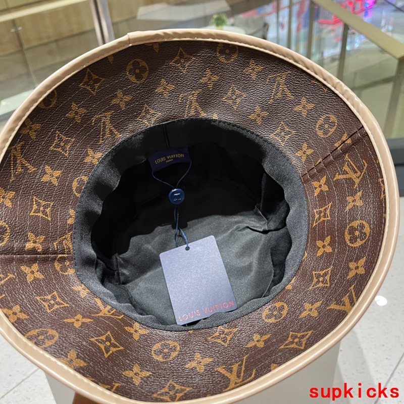 Close-up detail view of Louis Vuitton unisex cap