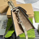 Top view of chic polished women's handbag – women's designer-style accessory