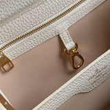  Sleek structured bag carried on shoulder 16