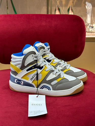 Gucci Designer sneakers in fresh white-and-black sleek tonal finish front view