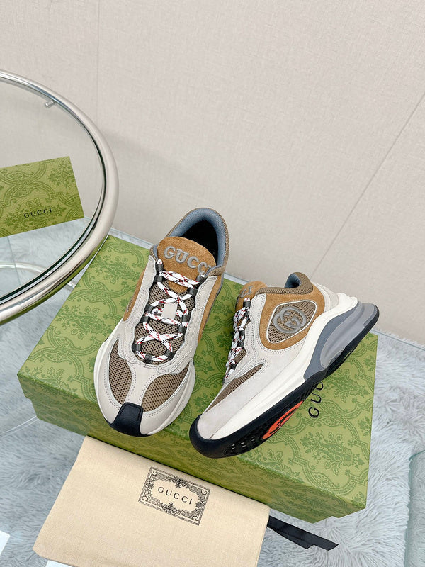 Gucci neutral cream luxury sneakers view 7 minimalist modern build