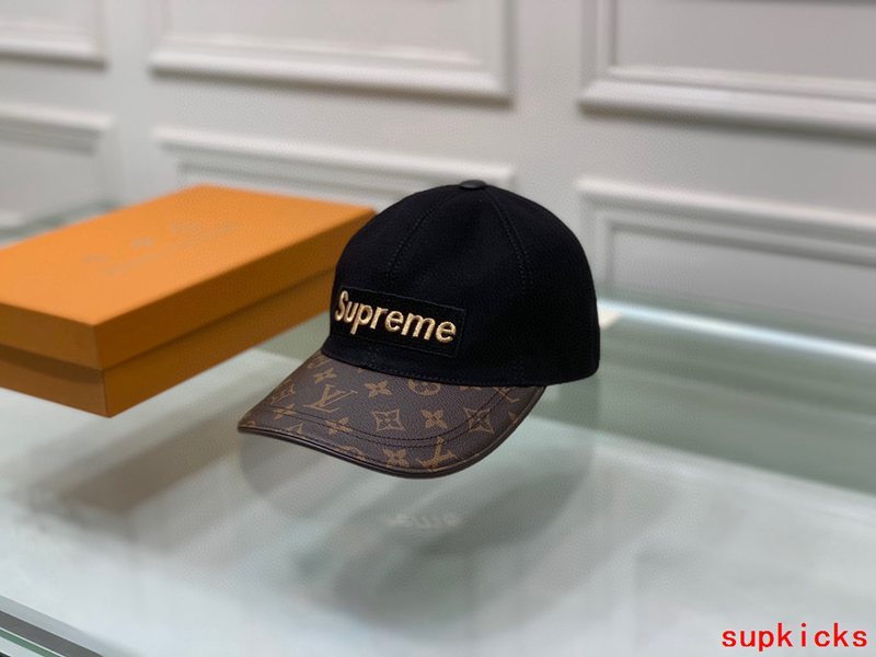 Close-up detail view of Louis Vuitton unisex cap