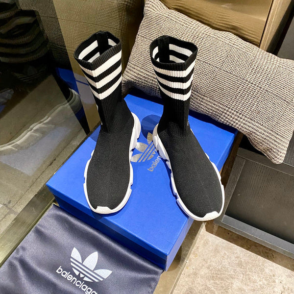 Balenciaga Black Platform Heels - Side Profile View