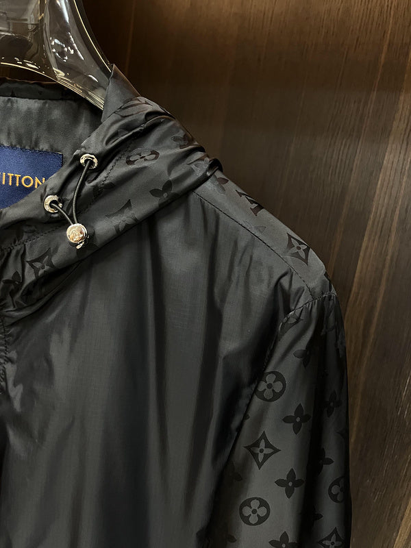 Front view of Louis Vuitton luxury clothing with runway-inspired design