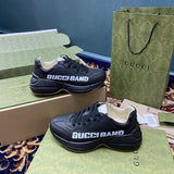 Gucci two-tone luxury sneakers view 4 breathable knit upper