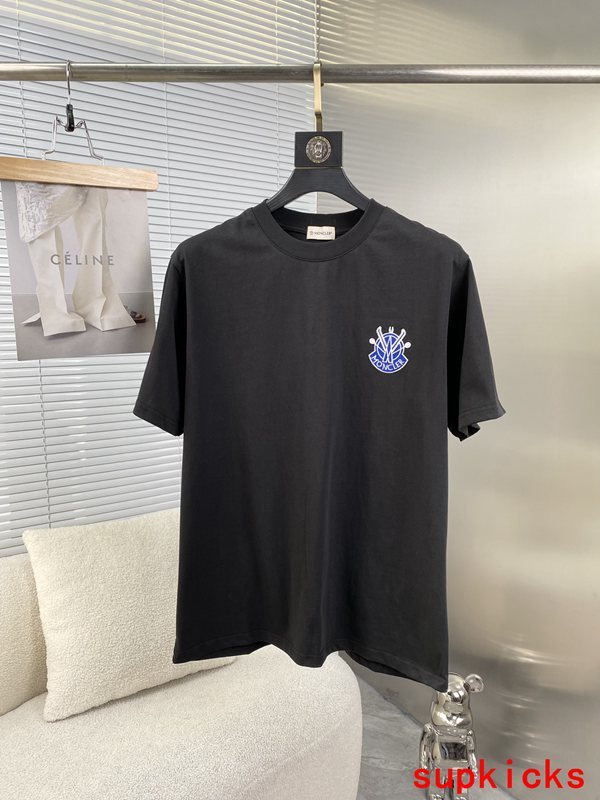 Front view of Moncler luxury clothing with relaxed-fit cut