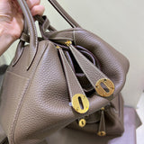 Close-up detail of statement bag design