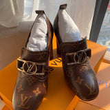 Close-up of Louis Vuitton shoes craftsmanship