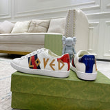 Gucci fresh white-and-black luxury sneakers view 7 breathable knit upper
