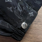 Front view of Louis Vuitton luxury clothing with logo-detail design
