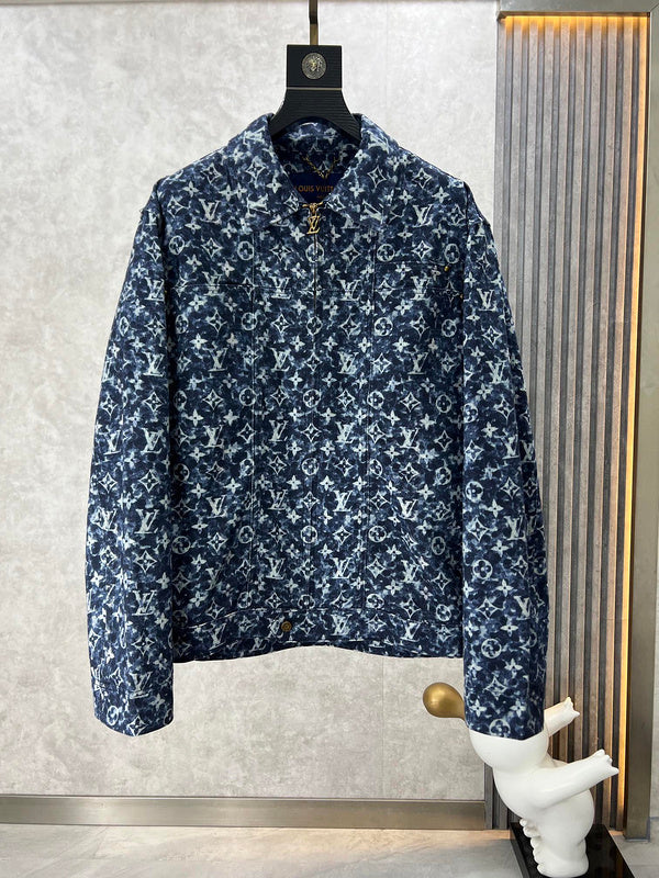 Front view of Louis Vuitton luxury clothing with runway-inspired design