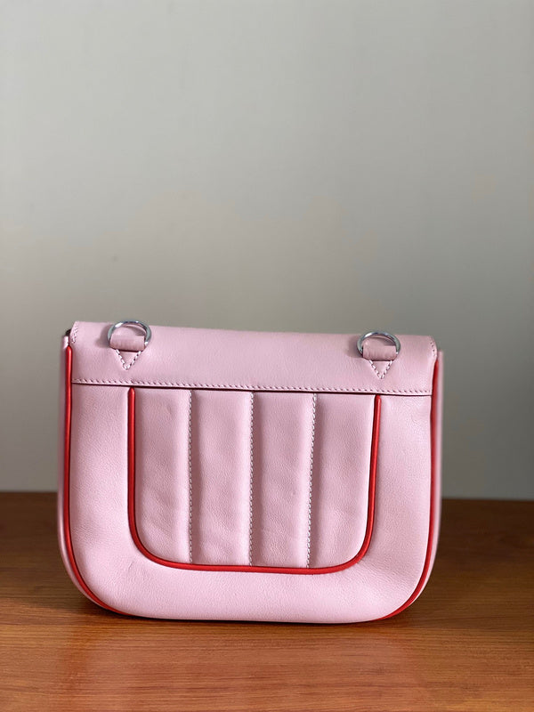 Close-up detail of statement bag design