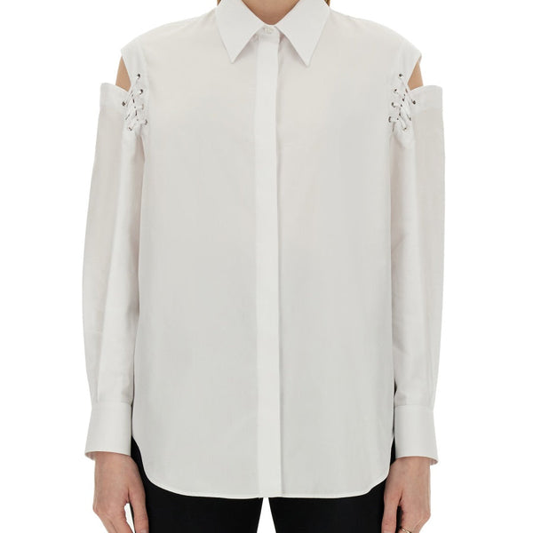 Alexander McQueen Tops? Alexander Mcqueen Women Cocoon Shirt With Cut-Out Details Premium Designer Casual Top