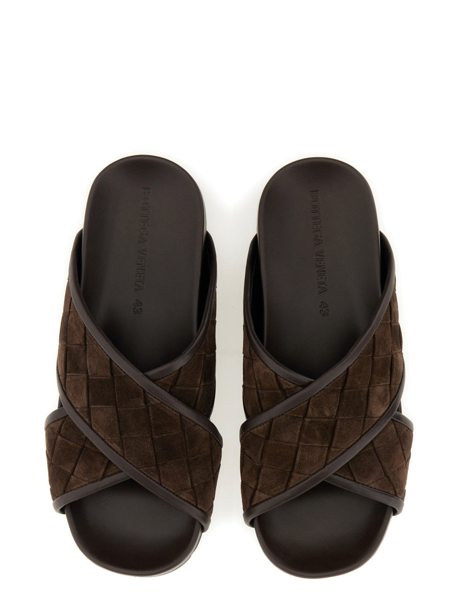 Bottega Veneta sandals lifestyle shot premium designer piece