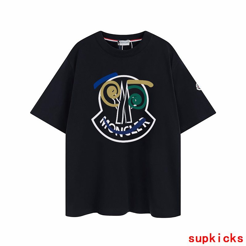 Side profile of Moncler luxury clothing with monogram-inspired silhouette