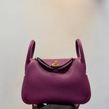 Side view of refined structured handbag