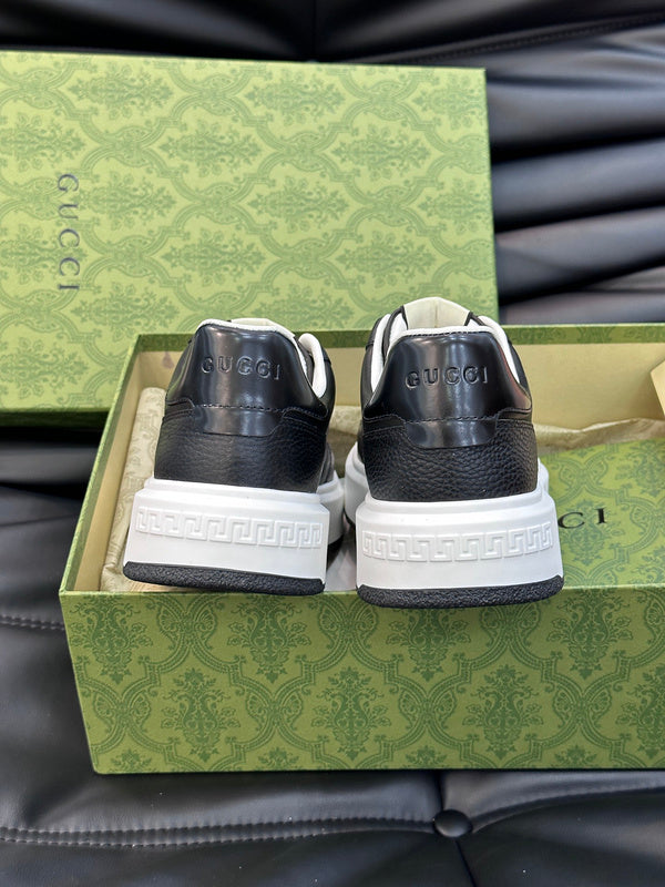 Gucci all-black luxury sneakers view 4 cushioned comfort fit