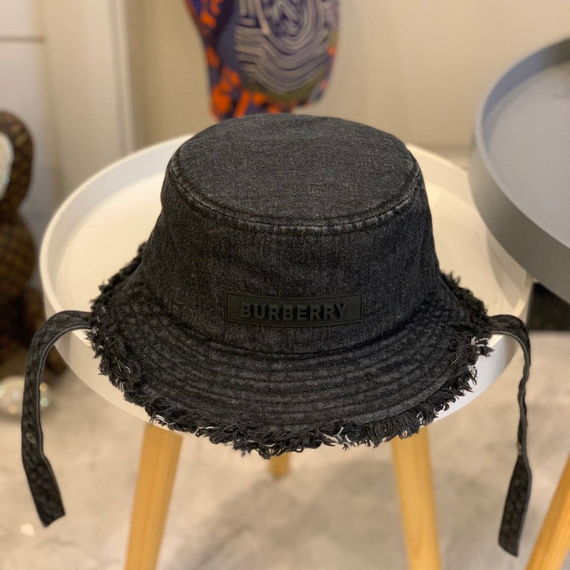 Close-up detail view of Burberry unisex cap