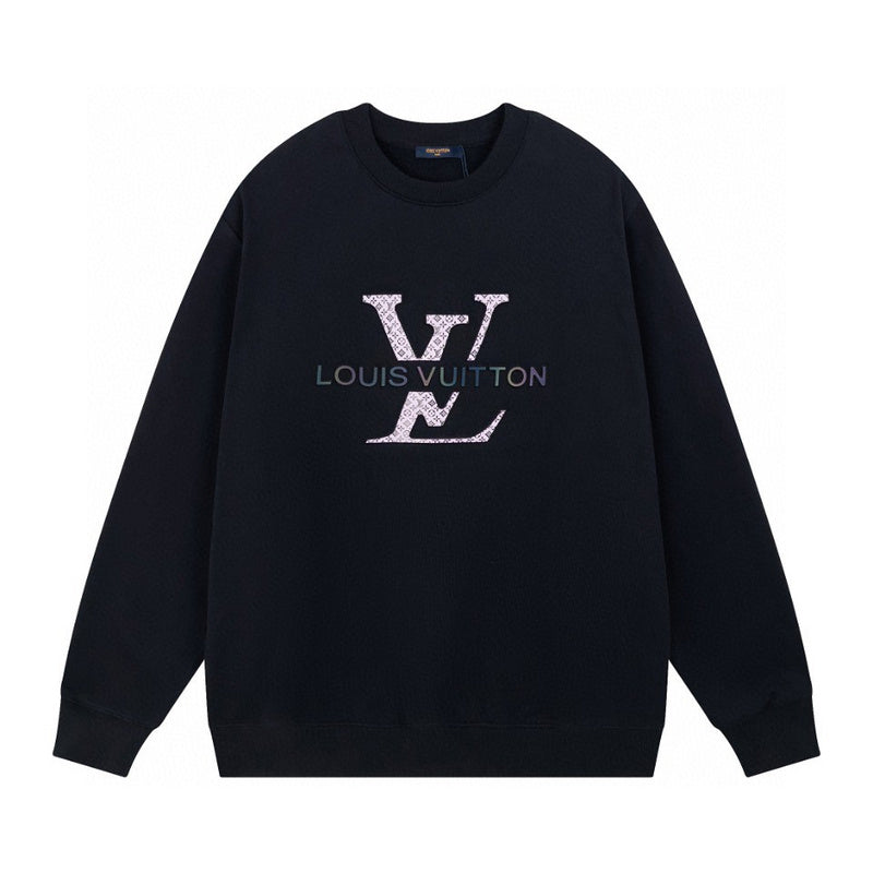 Side profile of Louis Vuitton luxury clothing with signature branding