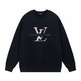 Side profile of Louis Vuitton luxury clothing with signature branding