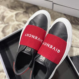 Givenchy Burgundy Block Heel Pumps - Angled View