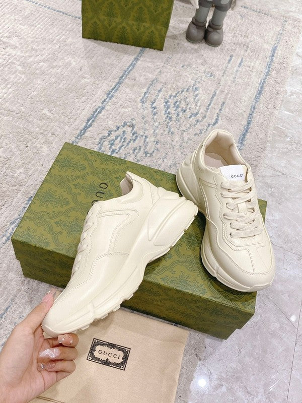 Gucci tonal black luxury sneakers view 5 premium leather build