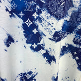 Full styled look of Louis Vuitton cotton t-shirt with signature branding