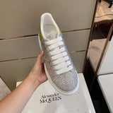 Alexander McQueen Burgundy Slip-On Sneakers - Lifestyle Styling Shot